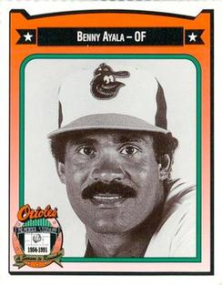1991 Crown/Coca-Cola Baltimore Orioles #15 Benny Ayala Front