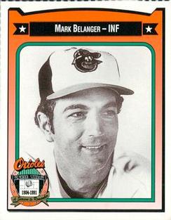 1991 Crown/Coca-Cola Baltimore Orioles #27 Mark Belanger Front