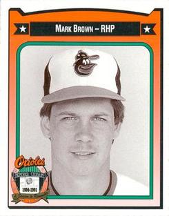 1991 Crown/Coca-Cola Baltimore Orioles #56 Mark Brown Front