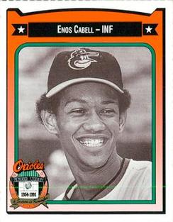 1991 Crown/Coca-Cola Baltimore Orioles #68 Enos Cabell Front