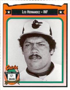 1991 Crown/Coca-Cola Baltimore Orioles #194 Leo Hernandez Front