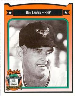 1991 Crown/Coca-Cola Baltimore Orioles #255 Don Larsen Front