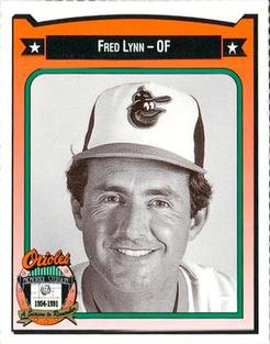 1991 Crown/Coca-Cola Baltimore Orioles #272 Fred Lynn Front