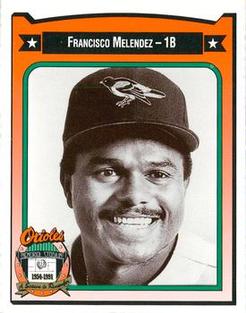 1991 Crown/Coca-Cola Baltimore Orioles #295 Francisco Melendez Front