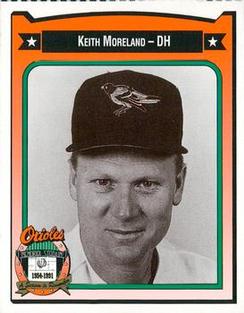 1991 Crown/Coca-Cola Baltimore Orioles #315 Keith Moreland Front
