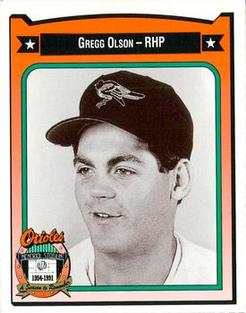1991 Crown/Coca-Cola Baltimore Orioles #343 Gregg Olson Front