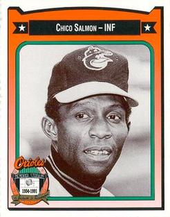 1991 Crown/Coca-Cola Baltimore Orioles #400 Chico Salmon Front