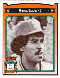 1991 Crown/Coca-Cola Baltimore Orioles #401 Orlando Sanchez Front