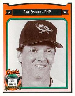 1991 Crown/Coca-Cola Baltimore Orioles #406 Dave Schmidt Front