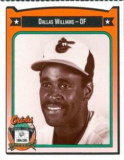 1991 Crown/Coca-Cola Baltimore Orioles #485 Dallas Williams Front