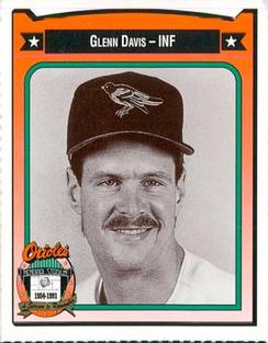 1991 Crown/Coca-Cola Baltimore Orioles #496 Glenn Davis Front