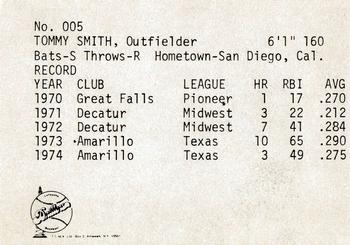 1975 TCMA Lafayette Drillers #5 Tommy Smith Back