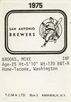 1975 TCMA San Antonio Brewers #NNO Mike Brooks Back