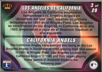 1995 Pacific Prism - Team Logos #3 California Angels Back