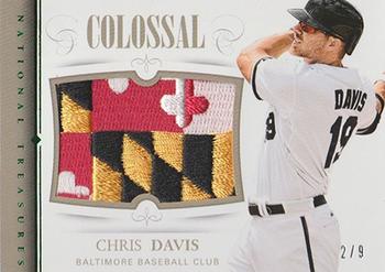 2014 Panini National Treasures - Colossal Materials Prime Team Patch #6 Chris Davis Front