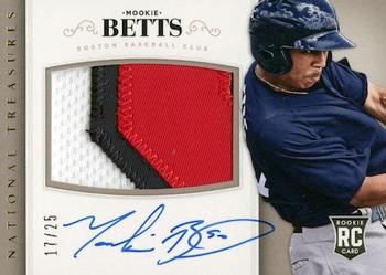 2014 Panini National Treasures - Rookie Material Signatures Gold #210 Mookie Betts Front
