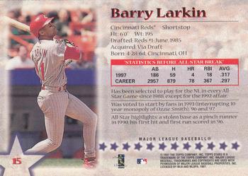 1997 Topps Stars #15 Barry Larkin Back