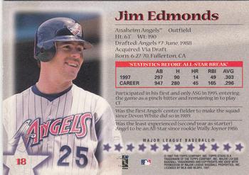 1997 Topps Stars #18 Jim Edmonds Back