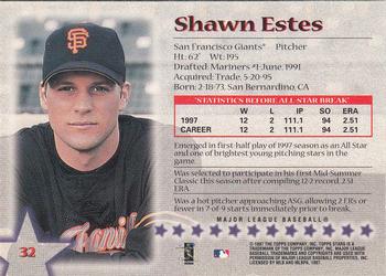 1997 Topps Stars #32 Shawn Estes Back