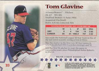 1997 Topps Stars #33 Tom Glavine Back
