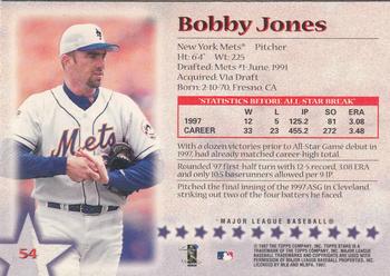 1997 Topps Stars #54 Bobby Jones Back