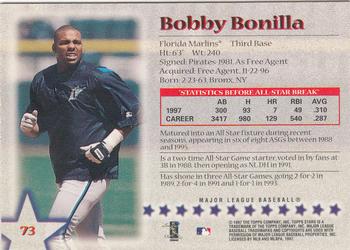 1997 Topps Stars #73 Bobby Bonilla Back