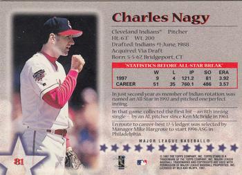 1997 Topps Stars #81 Charles Nagy Back