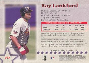 1997 Topps Stars #89 Ray Lankford Back