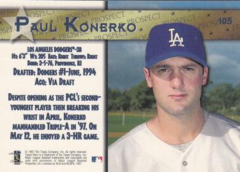 1997 Topps Stars #105 Paul Konerko Back