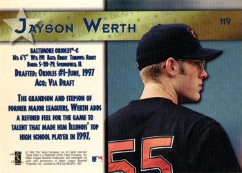 1997 Topps Stars #119 Jayson Werth Back
