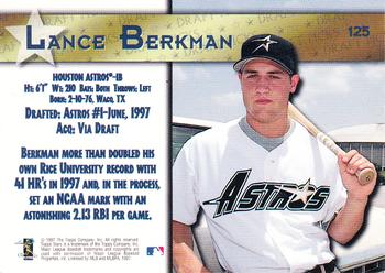 1997 Topps Stars #125 Lance Berkman Back