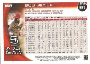 2010 Topps Update #661 Bob Gibson Back