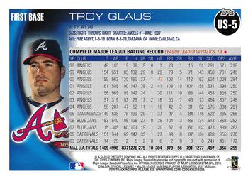 2010 Topps Update #US-5 Troy Glaus Back