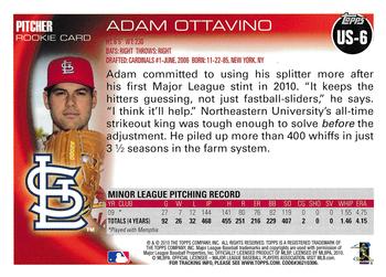 2010 Topps Update #US-6 Adam Ottavino Back