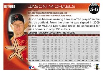 2010 Topps Update #US-12 Jason Michaels Back