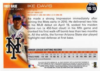 2010 Topps Update #US-15 Ike Davis Back