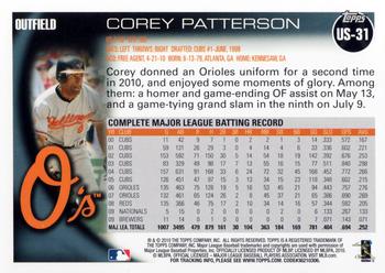 2010 Topps Update #US-31 Corey Patterson Back