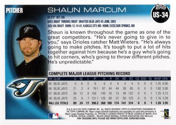 2010 Topps Update #US-34 Shaun Marcum Back