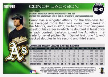 2010 Topps Update #US-42 Conor Jackson Back