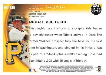 2010 Topps Update #US-76 Jose Tabata Back