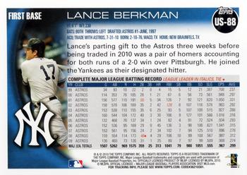 2010 Topps Update #US-88 Lance Berkman Back