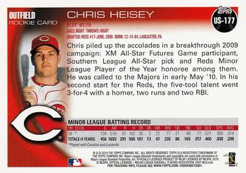 2010 Topps Update #US-177 Chris Heisey Back
