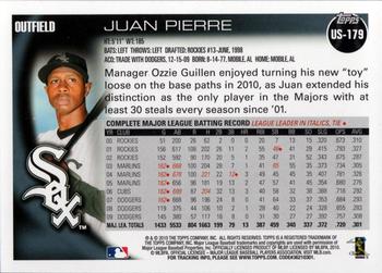 2010 Topps Update #US-179 Juan Pierre Back