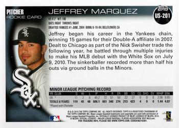 2010 Topps Update #US-201 Jeffrey Marquez Back