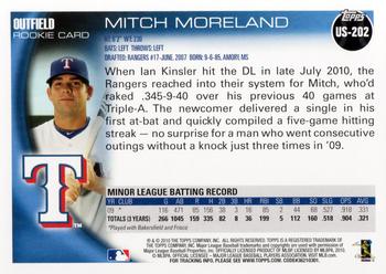 2010 Topps Update #US-202 Mitch Moreland Back