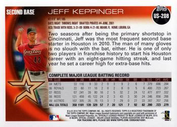 2010 Topps Update #US-208 Jeff Keppinger Back