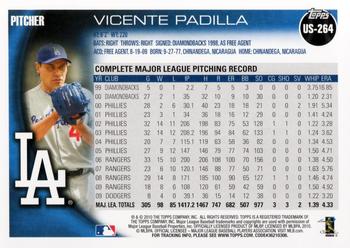 2010 Topps Update #US-264 Vicente Padilla Back