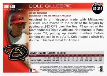 2010 Topps Update #US-314 Cole Gillespie Back