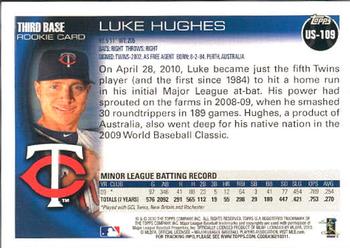 2010 Topps Update #US-109 Luke Hughes Back