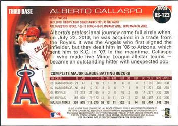 2010 Topps Update #US-123 Alberto Callaspo Back